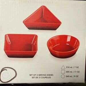 Le Creuset White Stoneware Dish Set